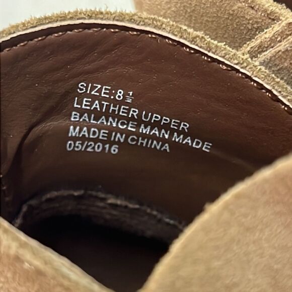 Faryl Robin Plume Doran StrappyTan Suede Bootie Size 8.5 D20 - Picture 4 of 11
